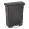 Rubbermaid Commercial Streamline 8-Gallon Front Step Style Resin Step-On Container - Black